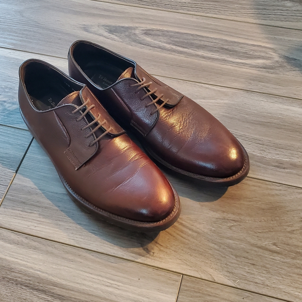 Men's Brown Leather Derby Shoes - Classic Lace-Up